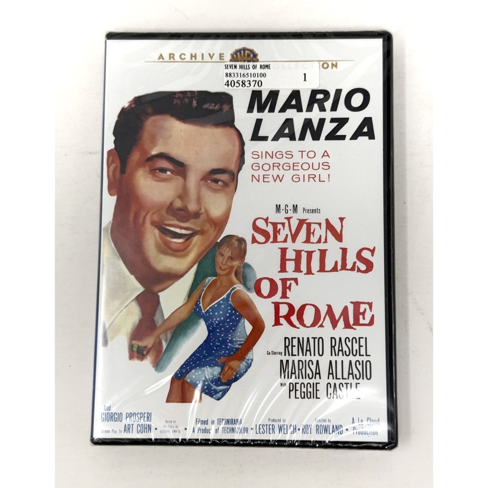 Seven Hills of Rome DVD Warner Archive Sealed Mario Lanza 1957 Musical Romance